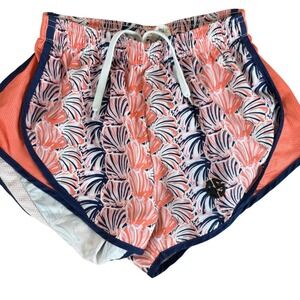 SALE Simply Southern YL Coral Navy Shells Athletic Running Shorts Kids